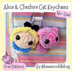 alice & cheshire cat keychains