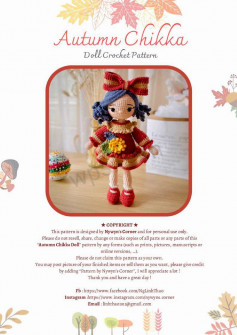 autumn chikka doll crochet pattern
