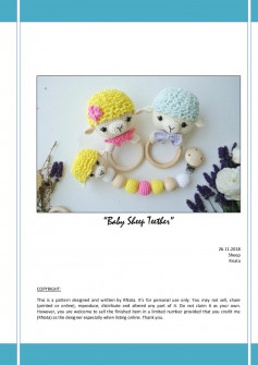 Baby Sheep Teether crochet pattern