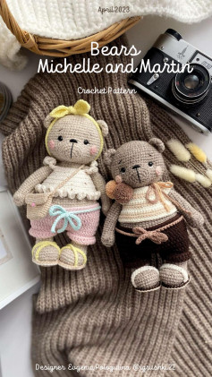 Bears Michelle and Martin Crochet Pattern