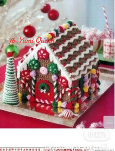 Beautiful Christmas candy house crochet pattern