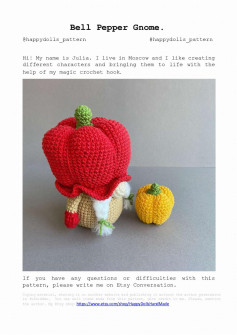 bell pepper gnome crochet pattern