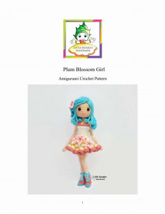 blum blossom girl amigurumi crochet pattern