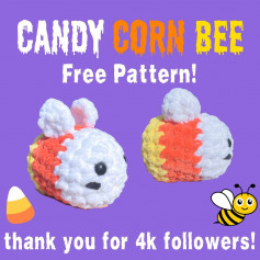 candy corn bee free pattern