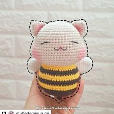 cat bee crochet pattern