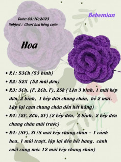 Chart móc hoa hồng cuộn