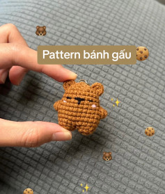 chart móc len bánh gấu, pattern bánh gấu.