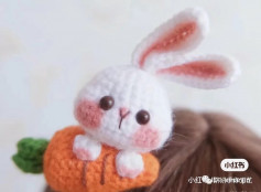 chart móc len bé thỏ ôm cà rốt