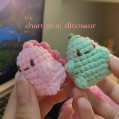 chart móc len khủng long mini dino