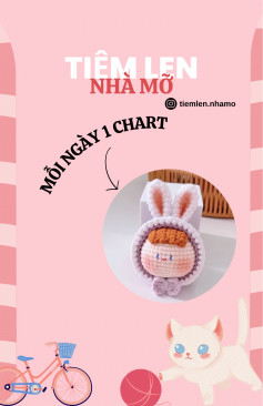 chart móc len mochi bé thỏ