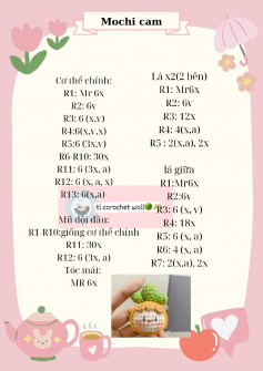 chart móc len mochi cam