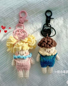 couple doll pendant crochet pattern