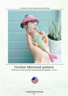 crochet mermaid pattern with pink hat