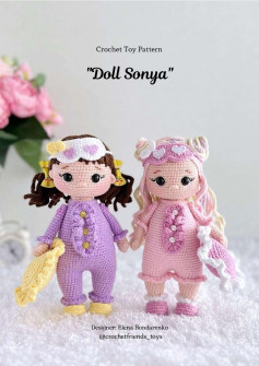 crochet toy pattern doll sonya