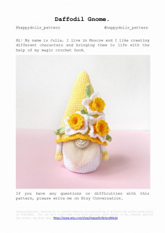 Daffodil Gnome crochet pattern