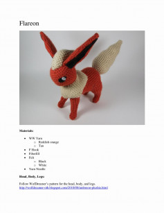 Flareon crochet pattern