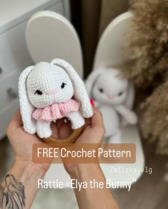 free crochet pattern rattle elya the bunny