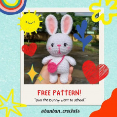 free pattern bun the bunny went to school