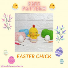 free pattern easter yellow chick