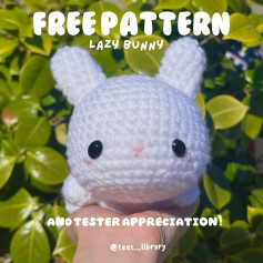 free pattern lazy bunny