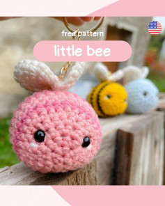 free pattern little pink bee