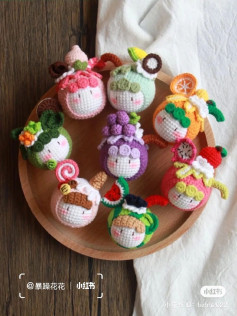 fruit dumplings crochet pattern