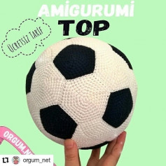 futbol topu tığ işi modeli.