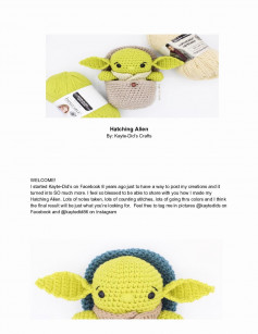 Hatching Alien crochet pattern