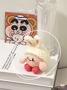 Kirby rabbit headband crochet pattern