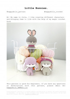 little bunnies crochet pattern