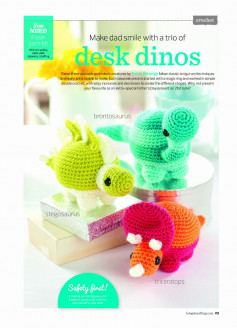 Make dad smile with a trio of desk dinos