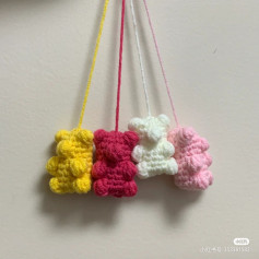 mini bear keychain crochet pattern