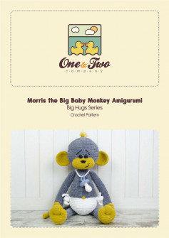 morris the big baby monkey amigurumi big hugs series crochet pattern