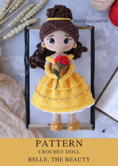 pattern crochet doll belle the beauty