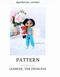 pattern crochet doll jasmine the princess