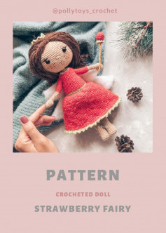 pattern crocheted doll strawberry fairy