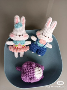 pied rabbit crochet pattern