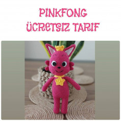 pinkfong bebek tığ işi modeli