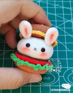 rabbit burger crochet pattern