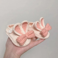 Rabbit ear shoe crochet pattern