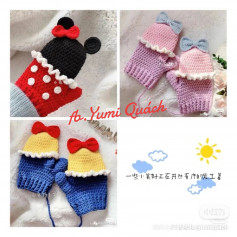 Snow white mittens crochet pattern for children