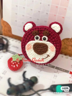 Strawberry bear bag crochet pattern