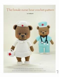 the female nurse bear crochet pattern