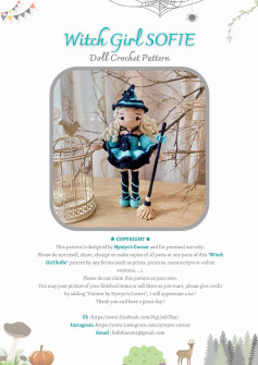 witch girl sofie doll crochet pattern