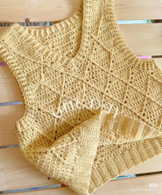 yellow sleeveless sweater crochet pattern