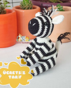 zebra tığ işi desen