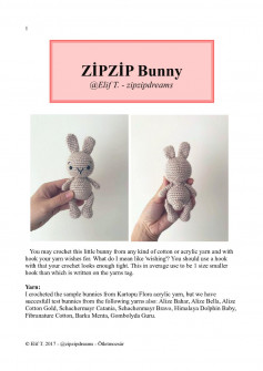 ZİPZİP Bunny crochet pattern