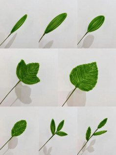 8 mẫu lá làm từ kẽm nhung