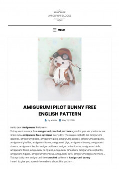 amigurumi pilot bunny free english pattern