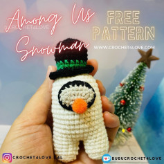 among us snowman free pattern